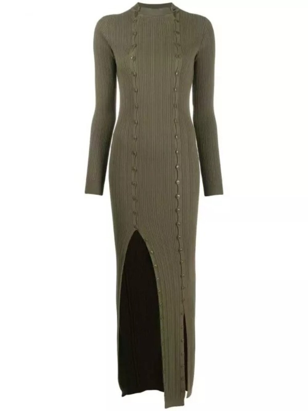 Jacquemus La Robe Maille Azur Dress in Khaki